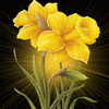 قالب گل طلایی